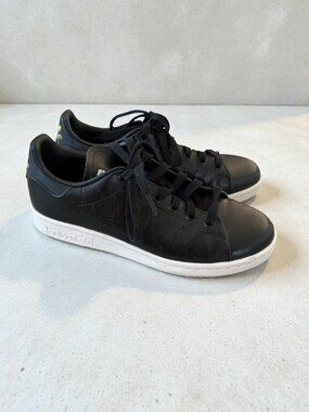 ADIDAS Women's Stan Smith Black Leather Sneakers Size 6